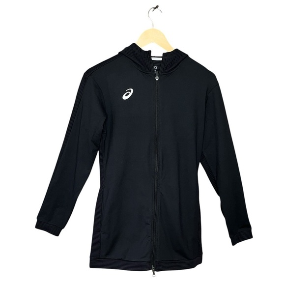 NEW ASICS Performance Jersey Womens sze S | Black Jersey Hoodie - Picture 2 of 16